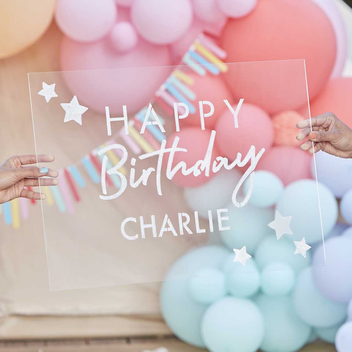 Στένσιλ Γενεθλίων με γράμματα και αριθμούς