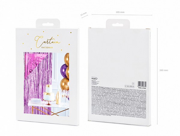 Μοβ μεταλλική Κουρτίνα Διακόσμησης