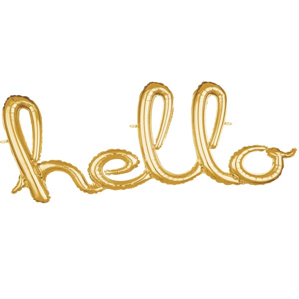Μπαλόνι "Hello" χρυσό