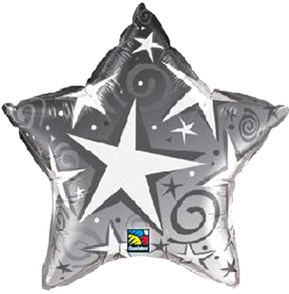 Μπαλόνι ασημί Αστέρι blast 91 εκ