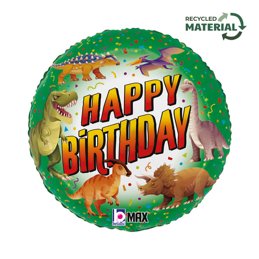Μπαλόνι Δεινόσαυροι 'Happy Birthday' 18"