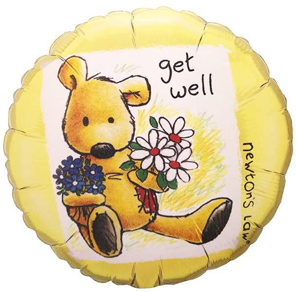 Μπαλόνι Get Well με αρκουδάκι 45 εκ