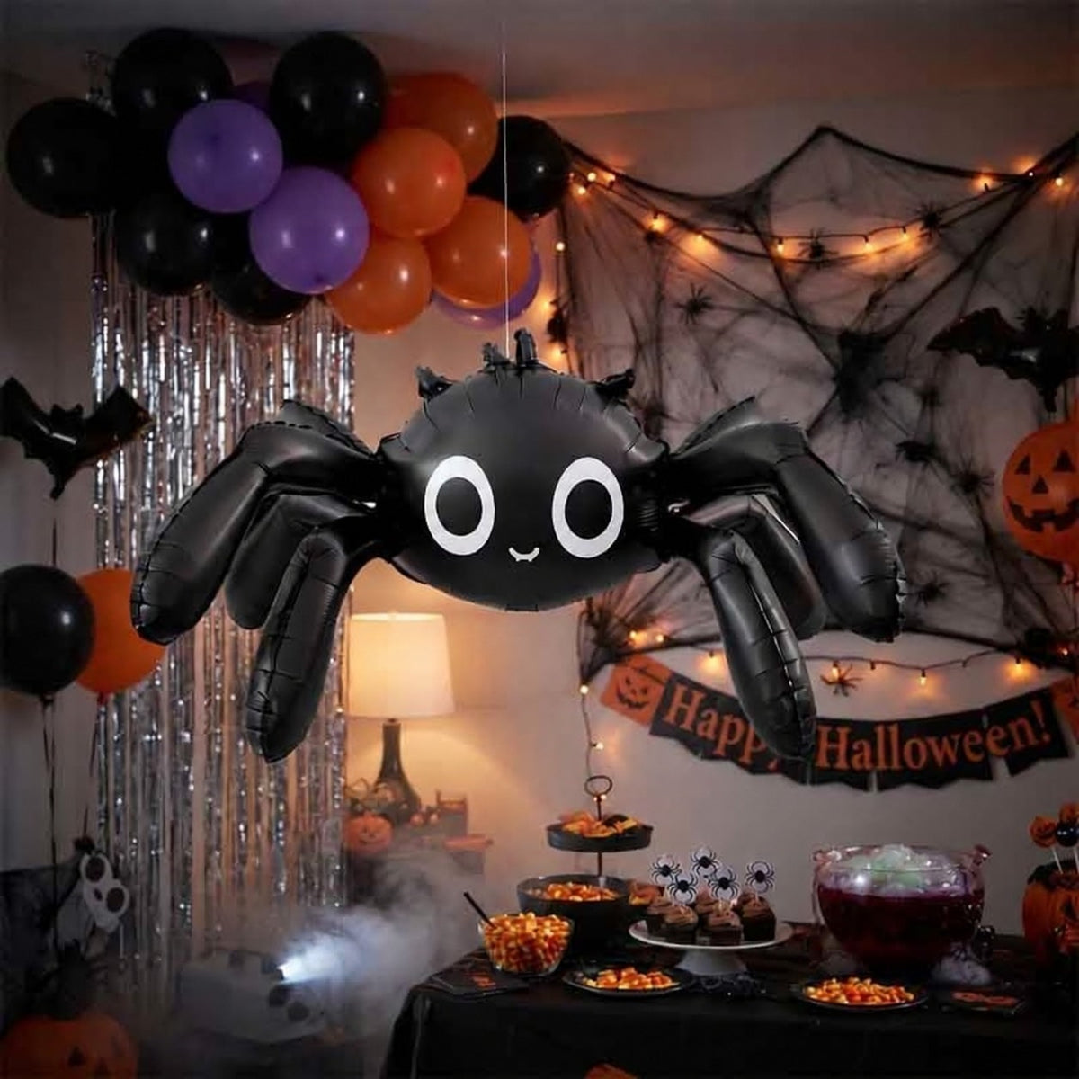 Μπαλόνι Halloween - Χαρούμενη Αράχνη (150x60 cm)