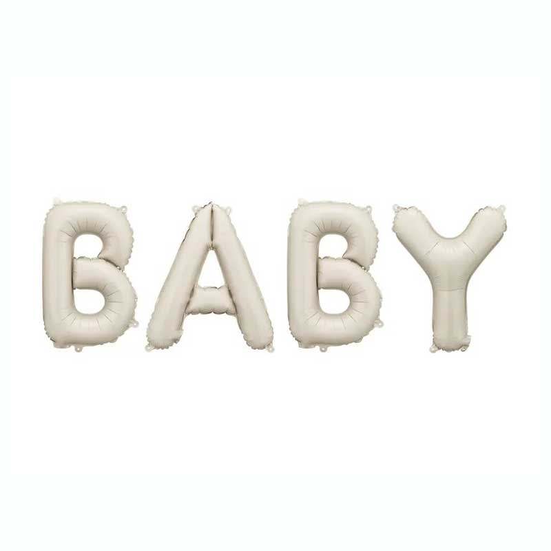 55" Μπαλόνι φράση 'Baby' - Μπεζ