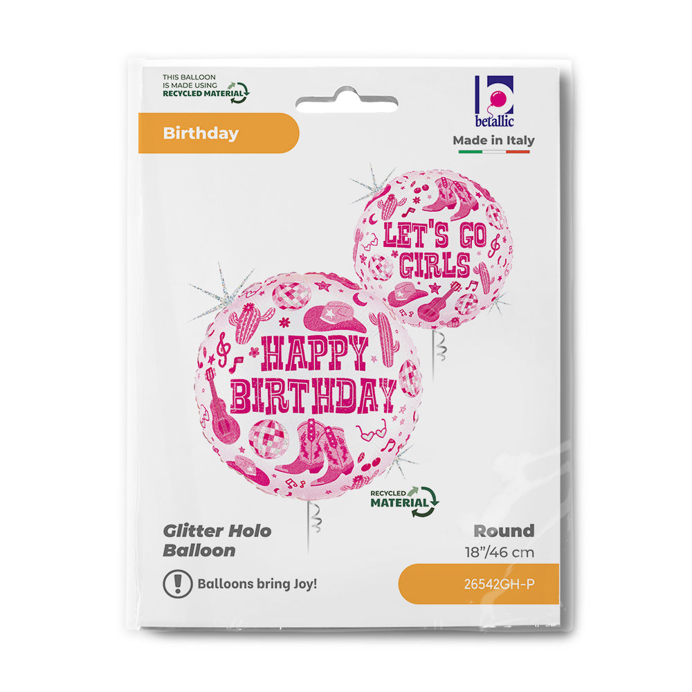 Μπαλόνι ροζ Καπέλο Cowgirl 26"