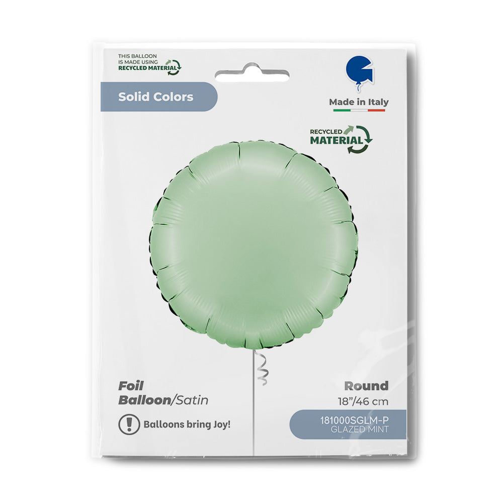 Μπαλόνι σατέν Μέντα στρογγυλό 18"
