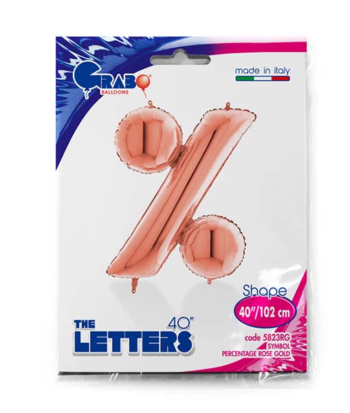 Μπαλόνι σύμβολο “%” rosegold 40″