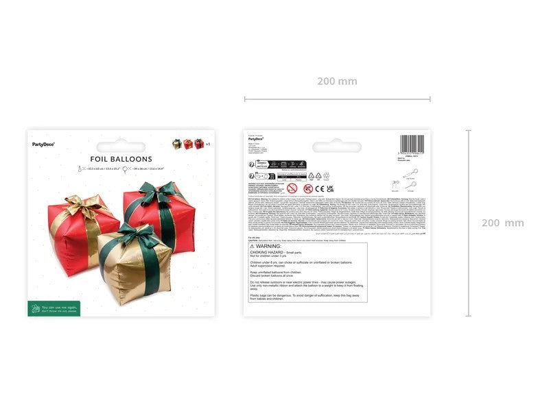 Μπαλόνια Χριστουγεννιάτικα Δώρα (3 τεμ)