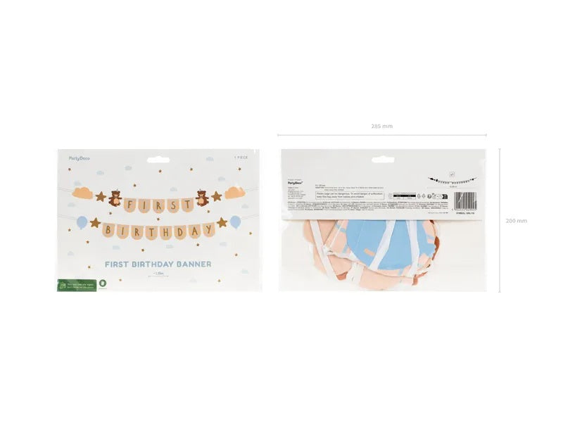 Μπάνερ 1st Birthday με αρκουδάκια 2.55m