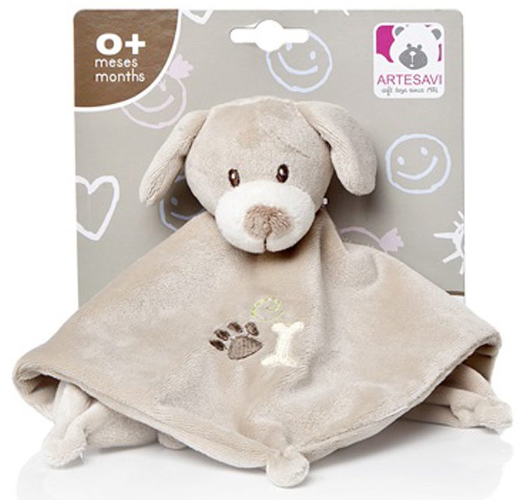 Μπεζ Λούτρινο πανάκι παρηγοριάς με κουδουνίστρα