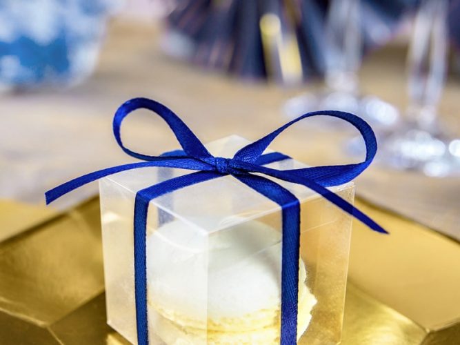 Navy μπλε σατέν φαρδιά κορδέλα (25m)