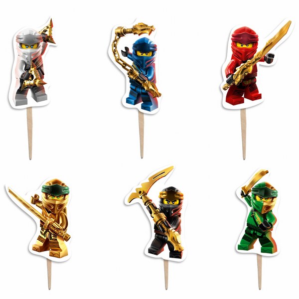 Οδοντογλυφίδες πάρτυ Lego Ninjago (6 τεμ)