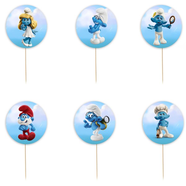 Οδοντογλυφίδες Στρουμφάκια (6 τεμ)