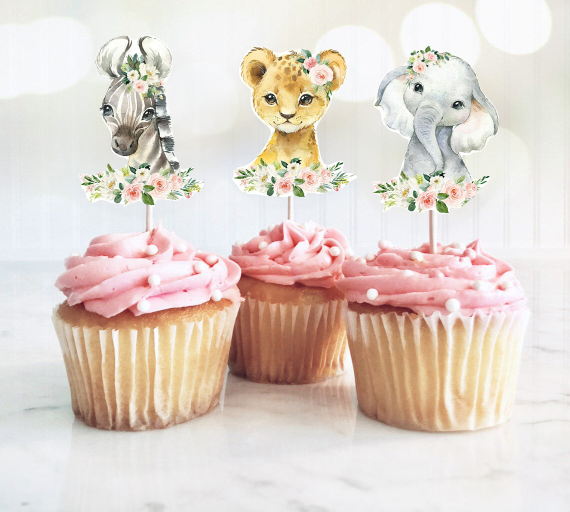 Οδοντογλυφίδες Ζώα της Ζούγκλας Κορίτσι (6 τεμ)