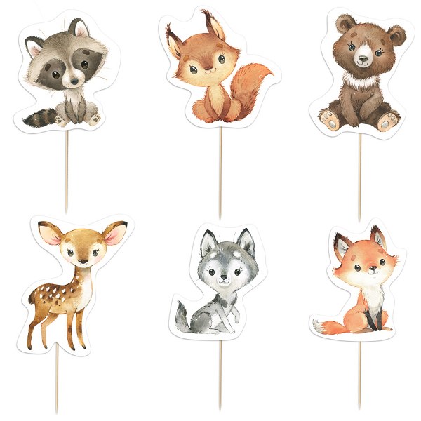 Οδοντογλυφίδες Ζώα του Δάσους (6 τεμ)