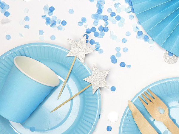 Οδοντογλυφίδες ασημί Αστεράκια (6 τεμ)