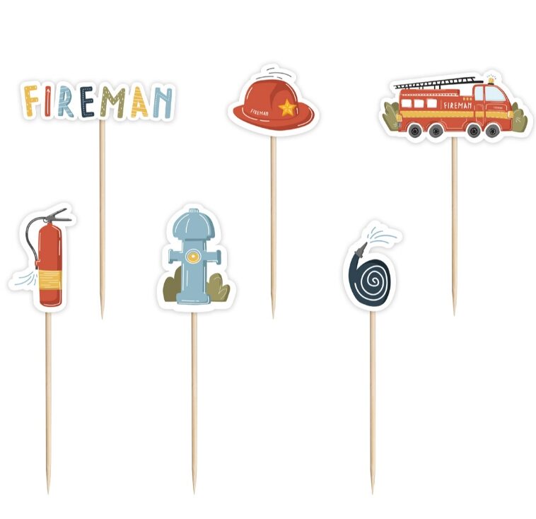 Οδοντογλυφίδες Πυροσβέστης (6 τεμ)