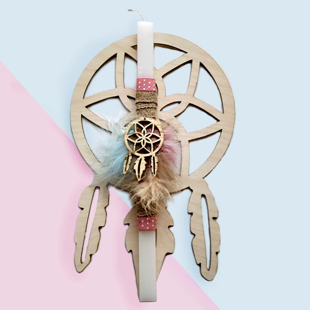 Λαμπάδα Ονειροπαγίδα - Ξύλινο Κάδρο