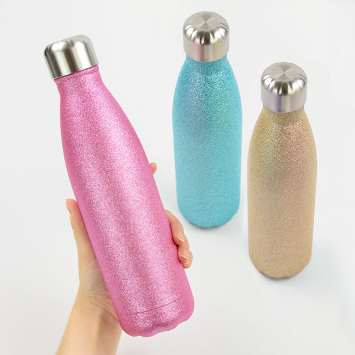 Παγούρι Θερμός ροζ χρυσό με Glitter - K-Pop Demon Hunters Huntrix group