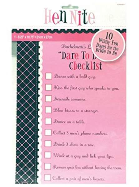 Παιχνίδι "Dare to do it Checklist" για Bachelor party