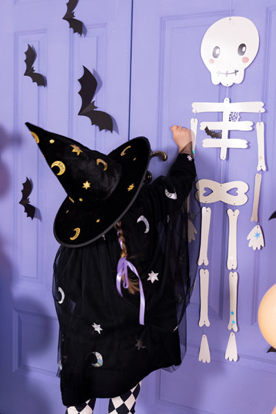 Παιδική Στολή μαύρη Κάπα με ασημί αστέρια