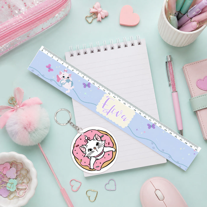 Χάρακας Γατούλα Kawaii Με Μπρελόκ