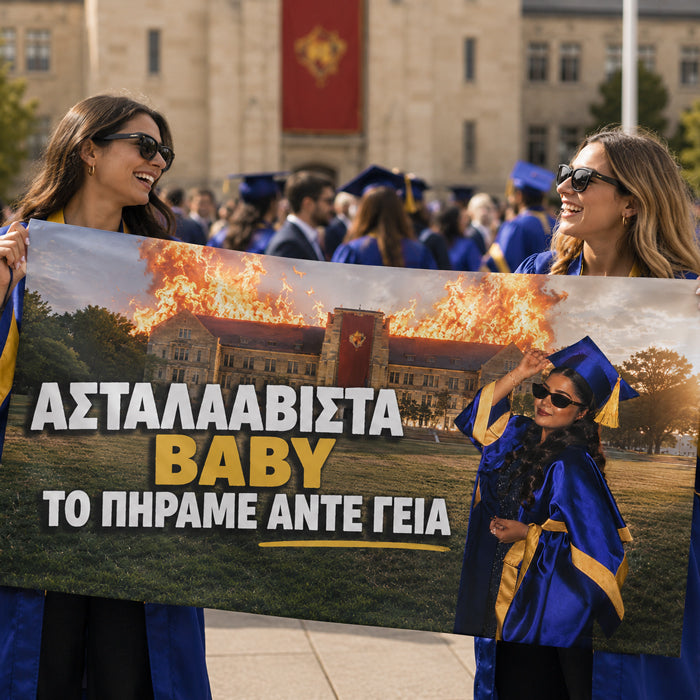 Πανό Αποφοίτησης με Φωτογραφία - Ασταλαβίστα Baby