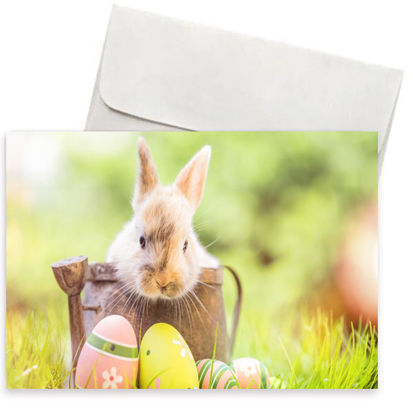 Πασχαλινή Κάρτα κουνελάκι & αυγά