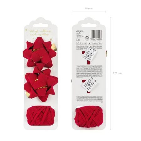 Φιόγκοι Συσκευασίας - Κόκκινο βελούδο (3 τεμ)