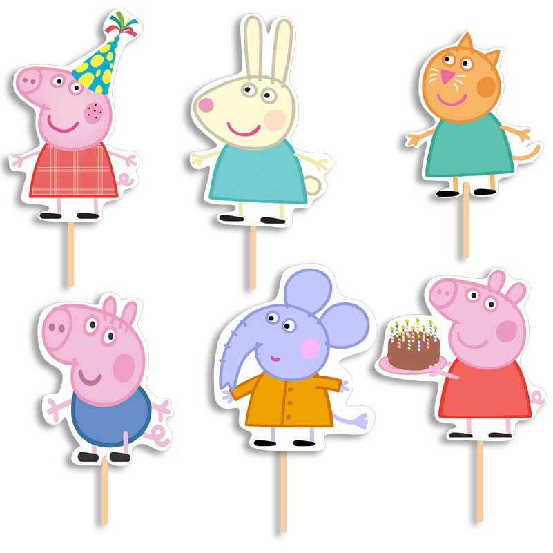 Οδοντογλυφίδες πάρτυ Πέππα το Γουρουνάκι (6 τεμ)