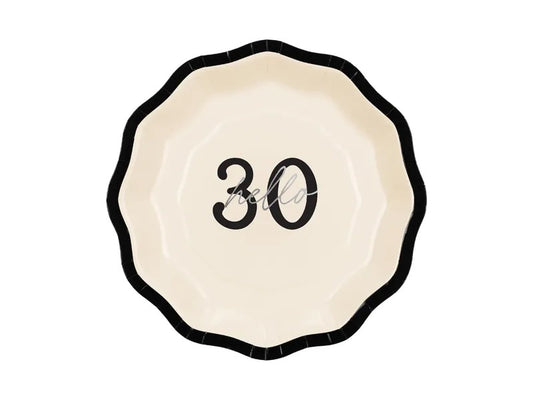 Πιάτα "Hello 30" (χάρτινα)