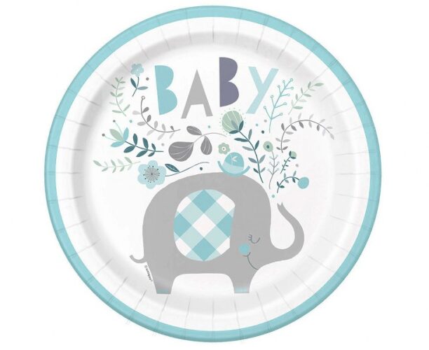 Πιάτα γαλάζιο Ελεφαντάκι (8 τεμ)