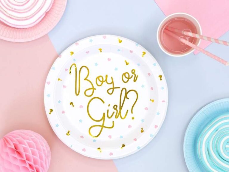 Πιάτα για Gender Reveal "Boy or Girl" (6 τεμ)