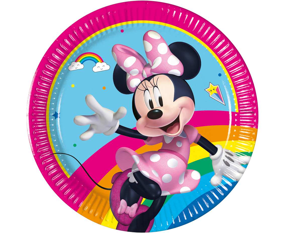Πιάτα γλυκού Minnie - Rainbow (8 τεμ)