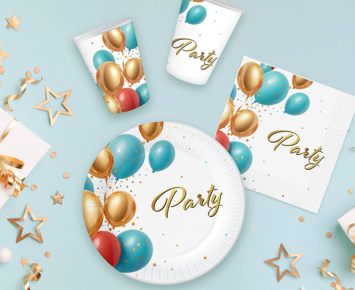 Πιάτα γλυκού Party Balloons (6 τεμ)