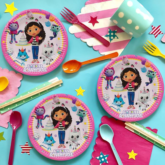 Πιάτα πάρτυ Gabby's Dollhouse (8 τεμ)