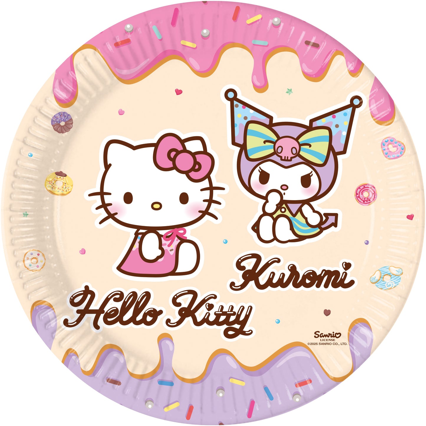 Πιάτα πάρτι Hello Kitty & Kuromi (8 τεμ)