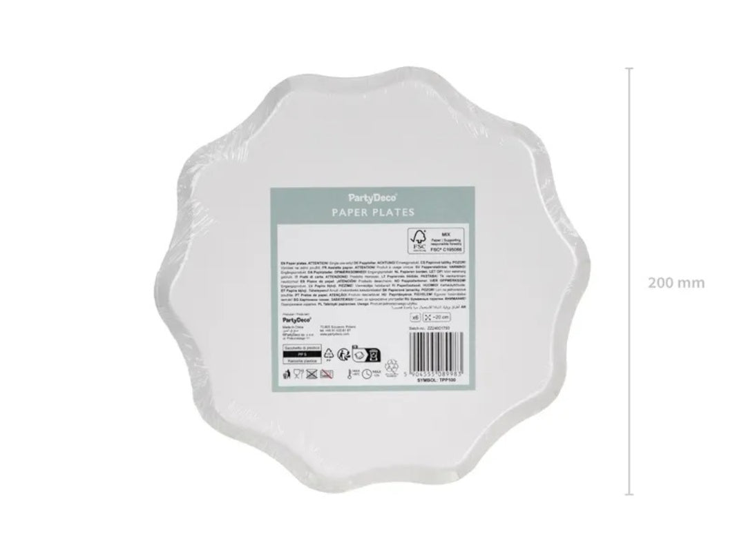 Πιάτα πάρτυ λουλούδια vintage (6 τεμ)