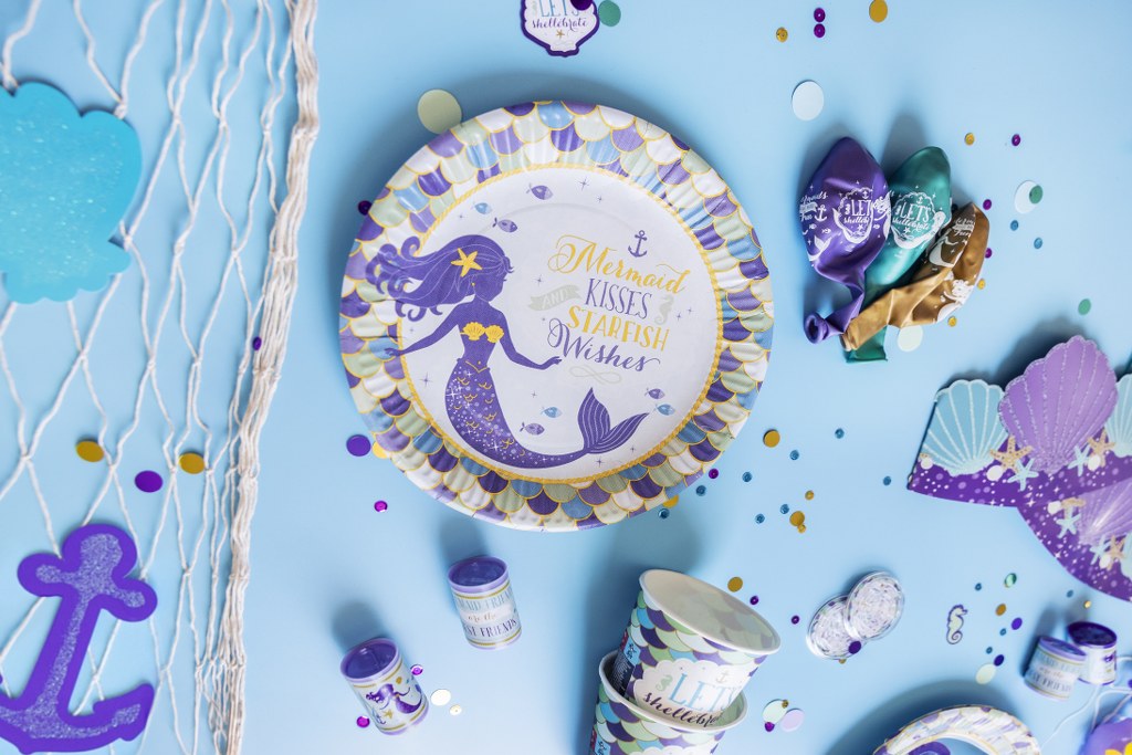 Πιάτα πάρτυ Mermaid Wishes (8 τεμ)