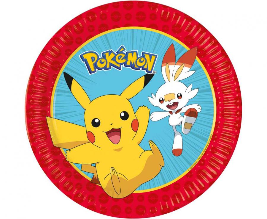 Χάρτινα Πιάτα φαγητού - Pokemon (8 τεμ)