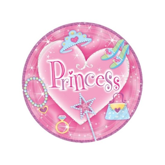 Πιάτα πάρτυ Princess (8 τεμ)