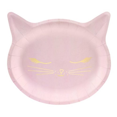 Πιάτα πάρτυ ροζ Γατούλα (6 τεμ)