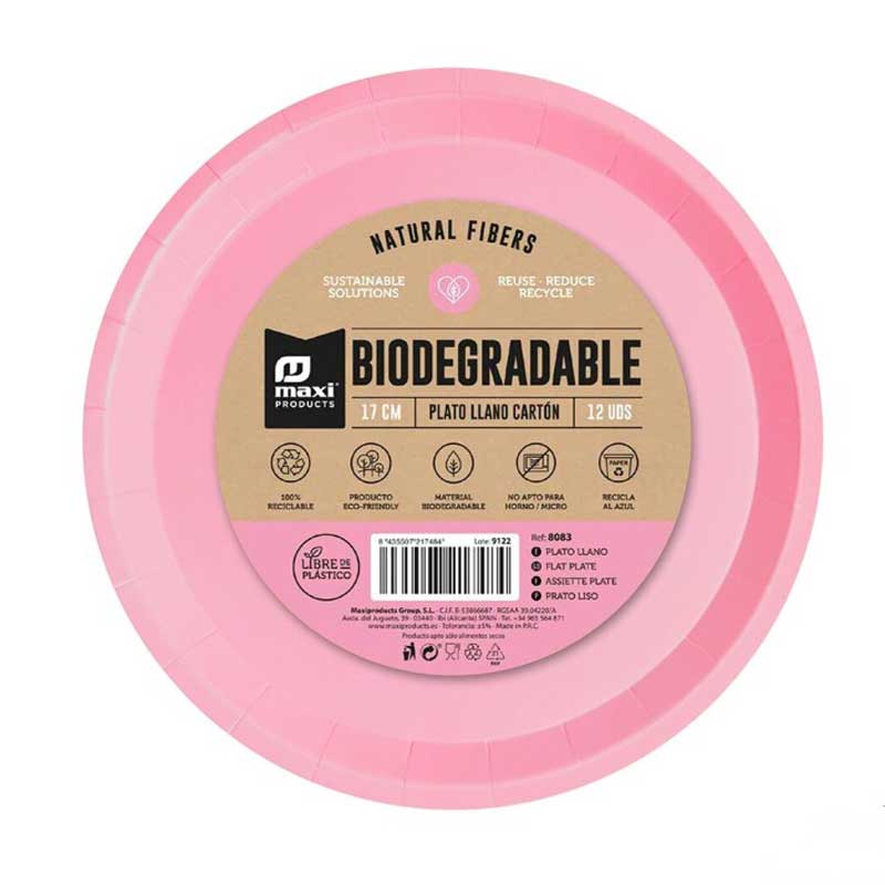 Πιάτα πάρτυ Ροζ παστέλ (12 τεμ)