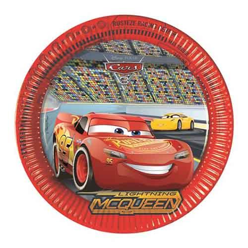 Πιάτα φαγητού Cars McQueen (8 τεμ)