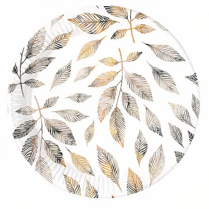 Πιάτα φαγητού χρυσά Κλαδιά (8 τεμ)