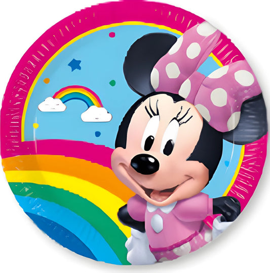 Πιάτα φαγητού Minnie - Rainbow (8 τεμ)