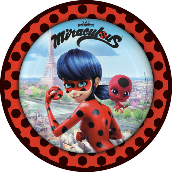 Πιάτα φαγητού Miraculous Ladybug (8 τεμ)