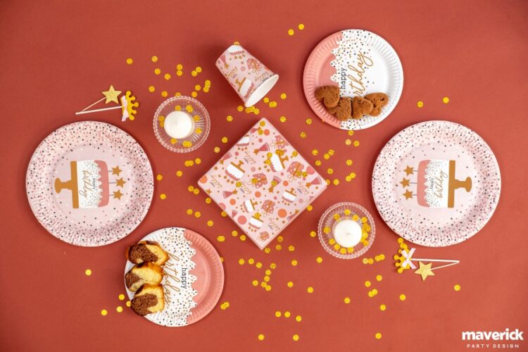 Πιάτα φαγητού Rose Confetti (8 τεμ)