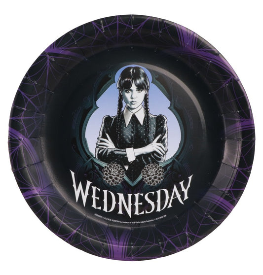 Πιάτα πάρτυ Wednesday Addams (8 τεμ)