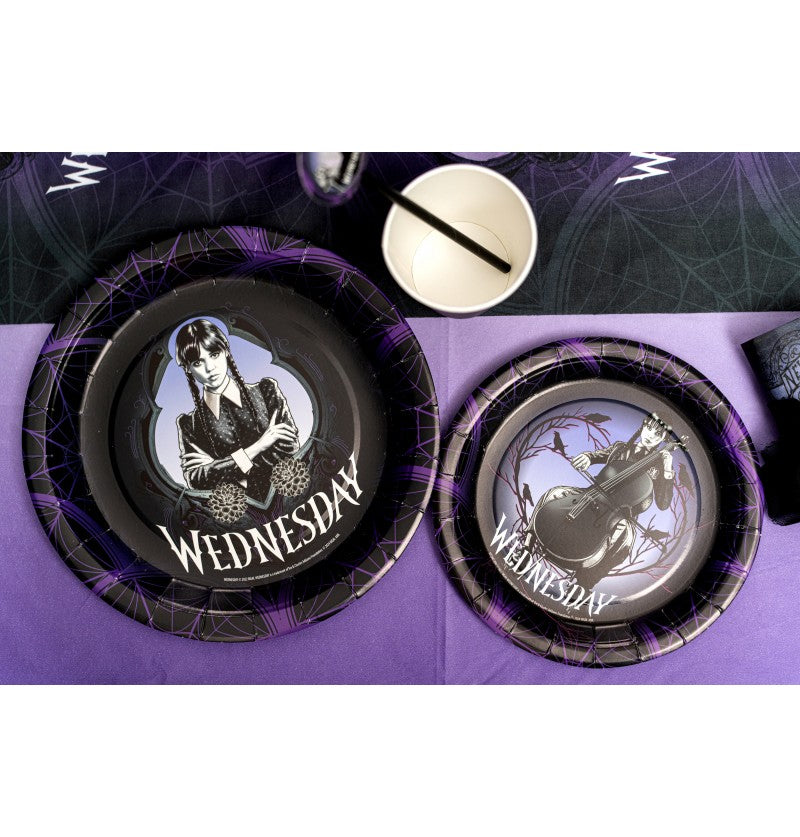 Πιάτα πάρτυ Wednesday Addams (8 τεμ)